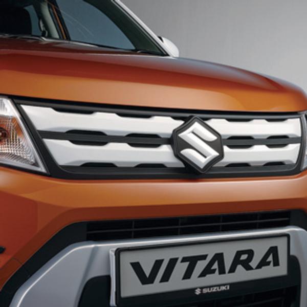 Front Grille Trim Set - White - New Vitara